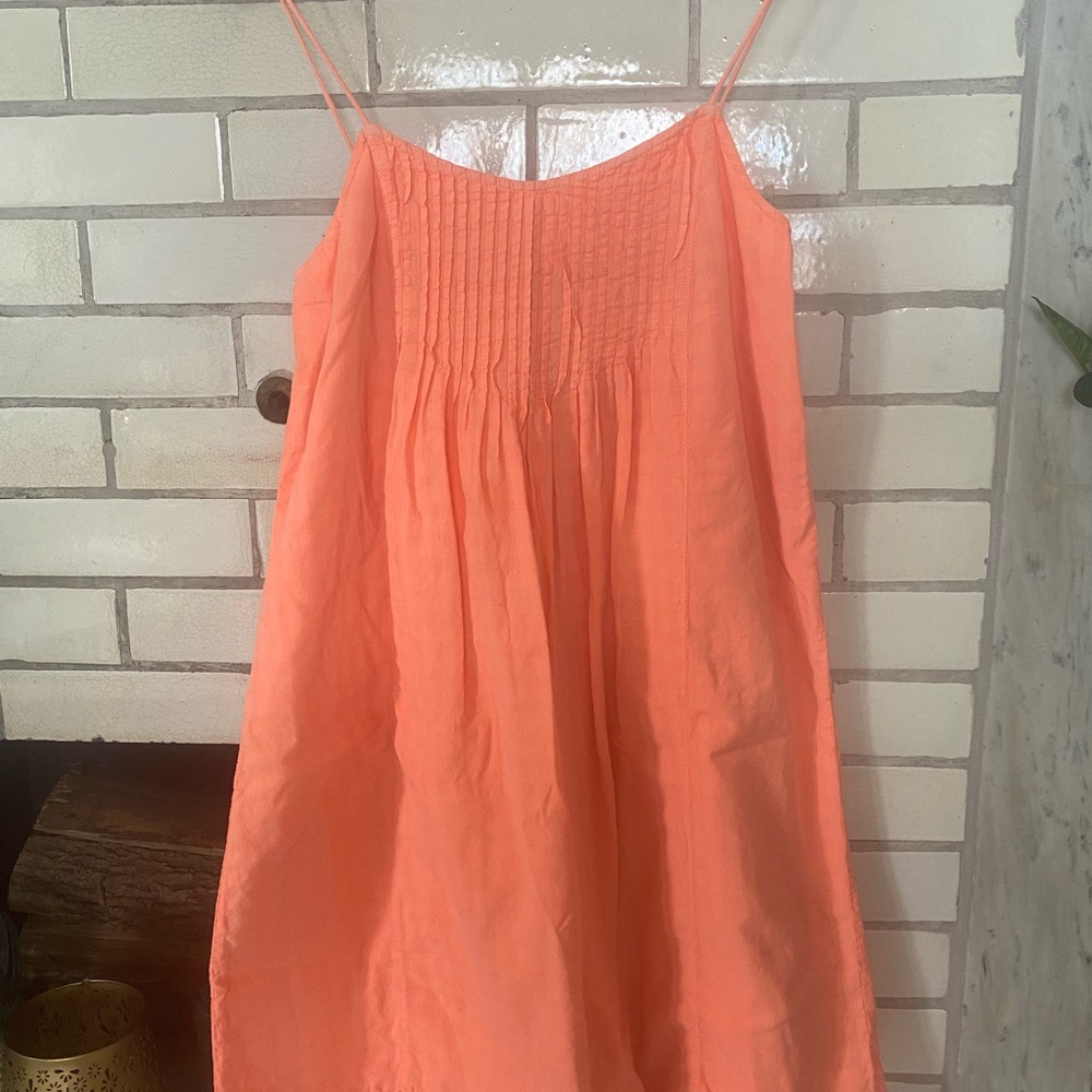 J. Crew Coral Spaghetti-Strap Sundress